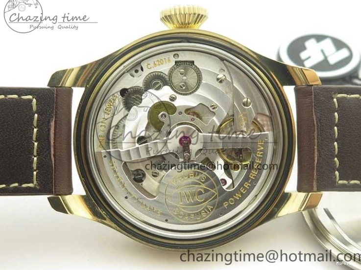 MIROTIME 0311 Big Pilot IW501005 Real Bronze ZF 1:1 Best Edition Black Dial on Brown Leather Strap A Sleek 7192